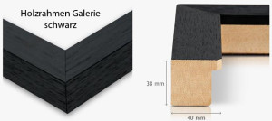 Holzrahmen Galerie schwarz