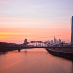 EZB & Skyline im Abendrot EZB & Skyline im Abendrot