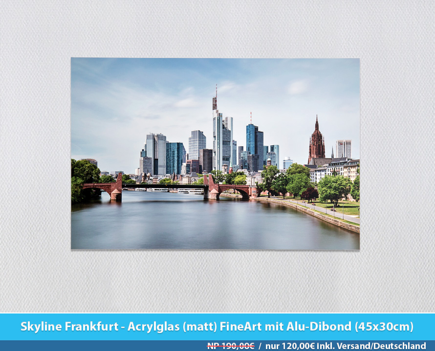 Bildershop Frankfurt - 009 Skyline Frankfurt Acrylglas (matt)