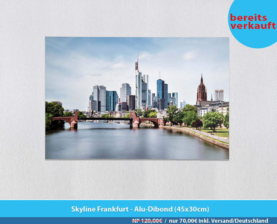 ildershop Frankfurt - 010 Skyline Frankfurt Alu-Dibond