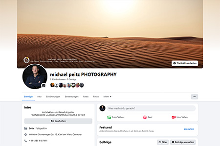Facebook-Seite michael peitz PHOTOGRAPHY