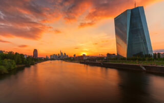 Frankfurt Abendrot EZB