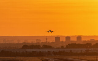 Frankfurt Abendrot Fraport