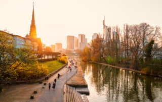 Frankfurt Abendrot Mainufer