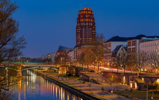 Mainplaza Frankfurt Nacht